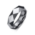 Bague de mariage géométrique en tungstène pour homme