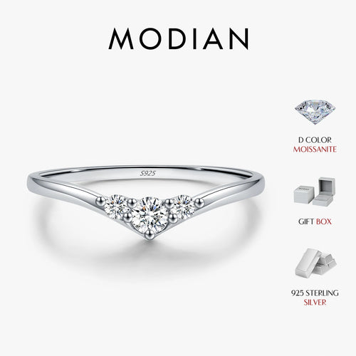 Bague alliance simple en argent 925 et moissanite Modian