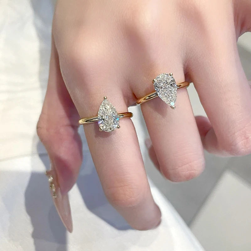 Bague ouverte réglable en argent 925 et moissanite Aiternity