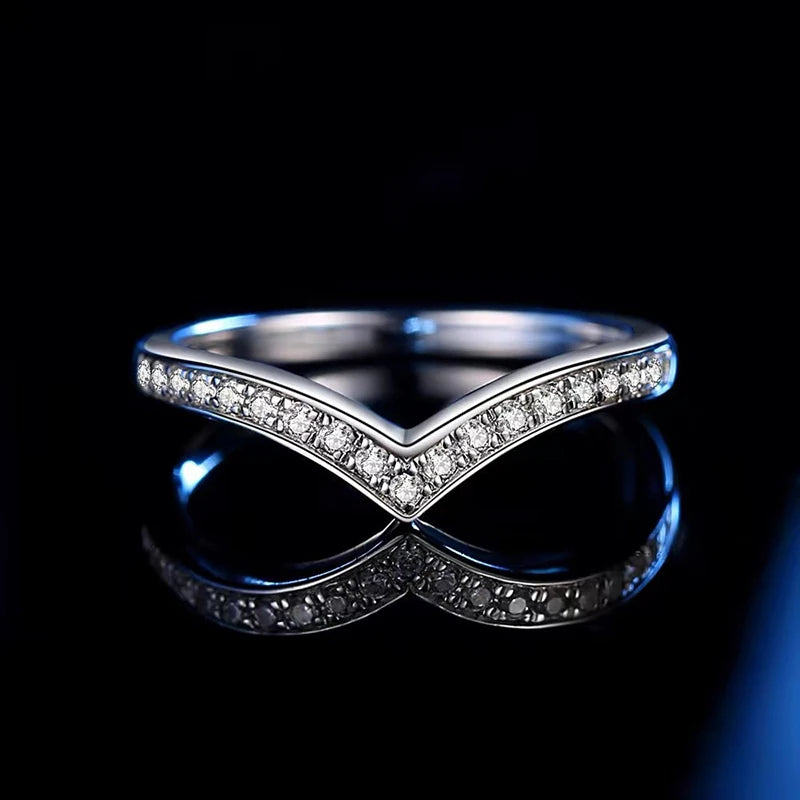 Alliance en argent 925 et moissanite testée au diamant