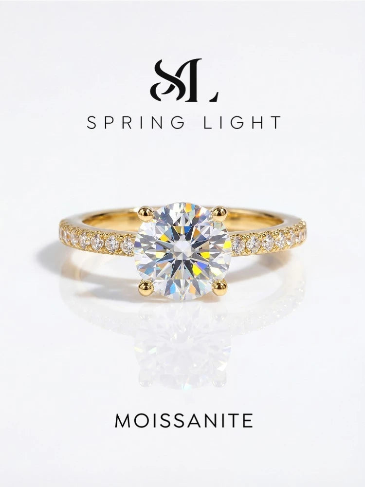 Bague de mariage en argent et moissanite 1-2ct