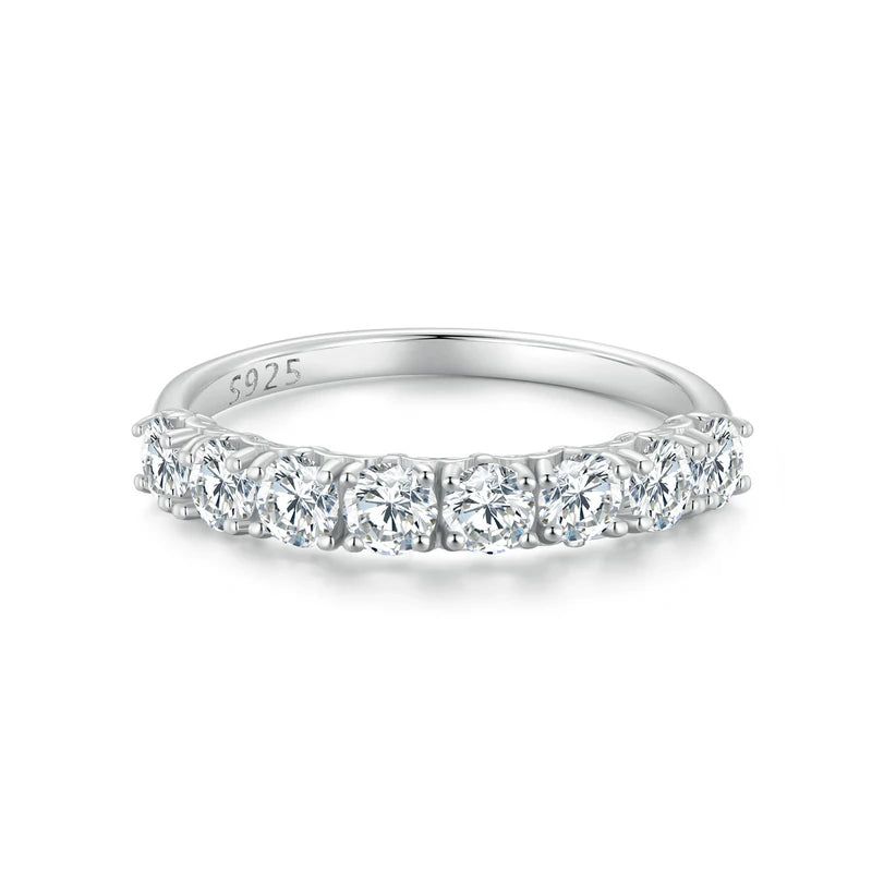 Bague demi-tour en argent 925 et moissanite Bamoer