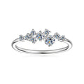 Bague empilable en argent 925 et moissanite rose