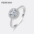 Bague de mariage en argent 925 et moissanite Perfany