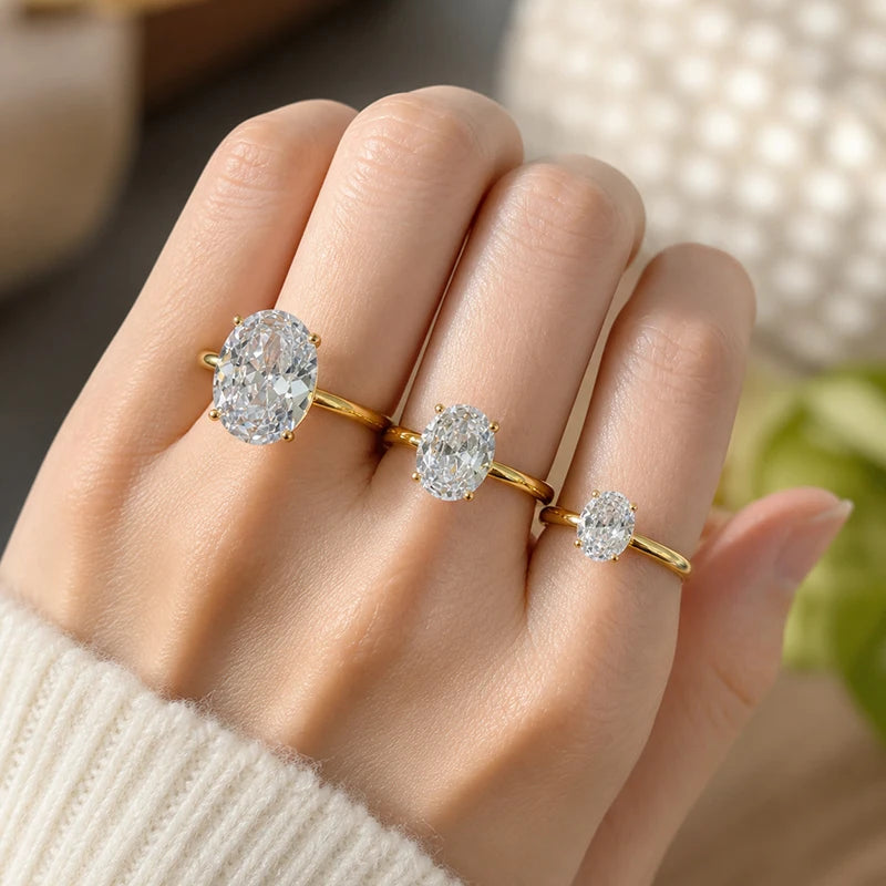 Bague ouverte réglable en argent 925 et moissanite Aiternity