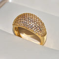 Bague de luxe en or 18k et diamants Diwenfu