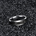 Bague de mariage en tungstène et fibre de carbone