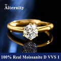 Bague réglable en argent 925 et moissanite 1ct Aiternity