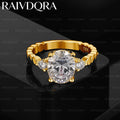 Bague en plaqué or 18k et zircon pour femme