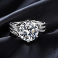 Bague de luxe en argent 925 et moissanite