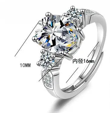 Bague de mariage double halo en argent et or jaune Smtcat