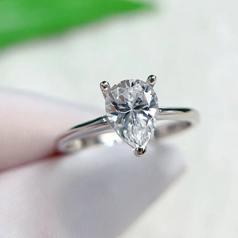Bague ouverte réglable en argent 925 et moissanite Aiternity
