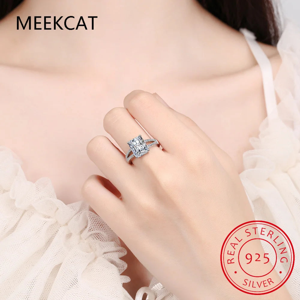 Bague de fiançailles en argent et zircone Meekcat